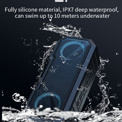 X8 Kabelloser Bluetooth-Lautsprecher IPX7 Wasserdichter Farblicht-Subwoofer