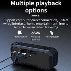 X8 Kabelloser Bluetooth-Lautsprecher IPX7 Wasserdichter Farblicht-Subwoofer