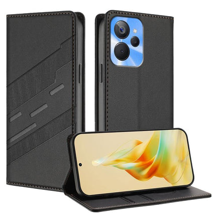 Embossed Multi-functional Wallet Retro Leather Phone Case, For Realme C65 4G, For Realme 10T, For Realme C55