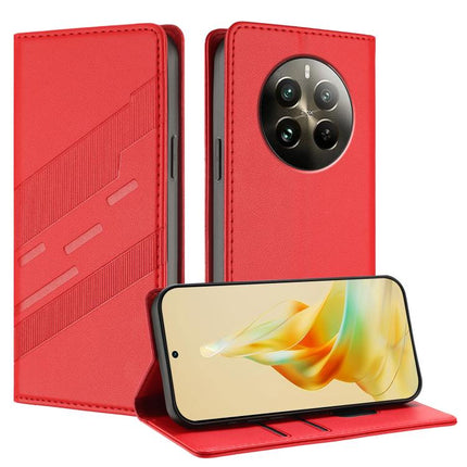 Embossed Multi-functional Wallet Retro Leather Phone Case, For Realme 12 5G, For Realme 12+, For Realme 12 Pro