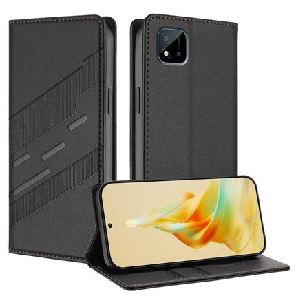Embossed Multi-functional Wallet Retro Leather Phone Case, For Realme C20