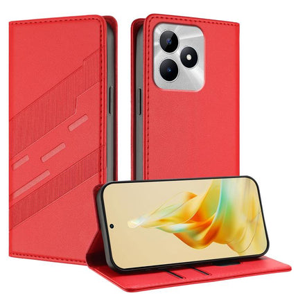 Embossed Multi-functional Wallet Retro Leather Phone Case, For Realme 11 5G, For Realme C53 4G, For Realme 11 Pro