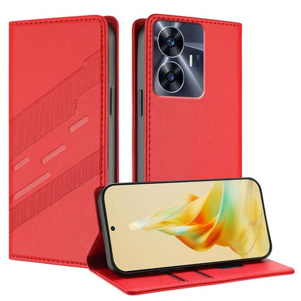 Embossed Multi-functional Wallet Retro Leather Phone Case, For Realme C65 4G, For Realme 10T, For Realme C55