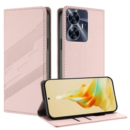 Embossed Multi-functional Wallet Retro Leather Phone Case, For Realme C65 4G, For Realme 10T, For Realme C55