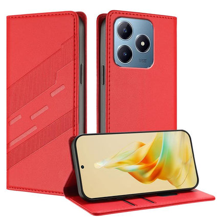 Embossed Multi-functional Wallet Retro Leather Phone Case, For Realme 12 4G, For Realme C63 4G, For Realme GT Neo6