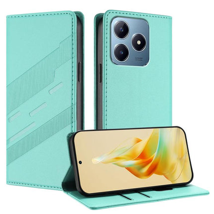 Embossed Multi-functional Wallet Retro Leather Phone Case, For Realme 12 4G, For Realme C63 4G, For Realme GT Neo6
