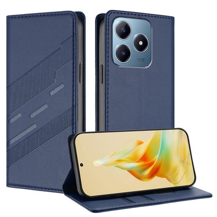 Embossed Multi-functional Wallet Retro Leather Phone Case, For Realme 12 4G, For Realme C63 4G, For Realme GT Neo6