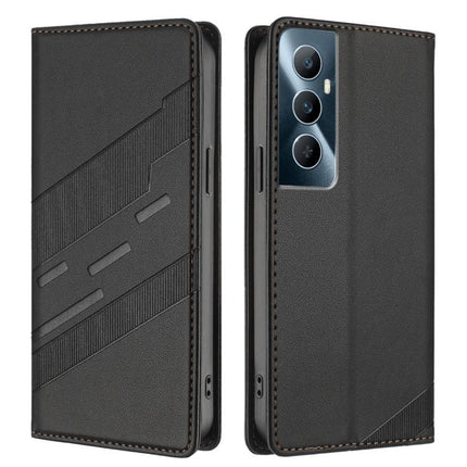 Embossed Multi-functional Wallet Retro Leather Phone Case, For Realme C65 4G, For Realme 10T, For Realme C55