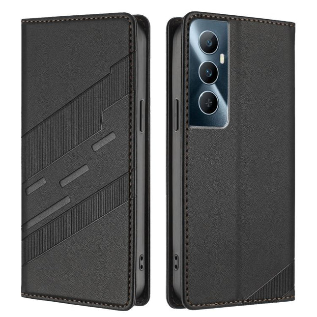 Embossed Multi-functional Wallet Retro Leather Phone Case, For Realme C65 4G, For Realme 10T, For Realme C55