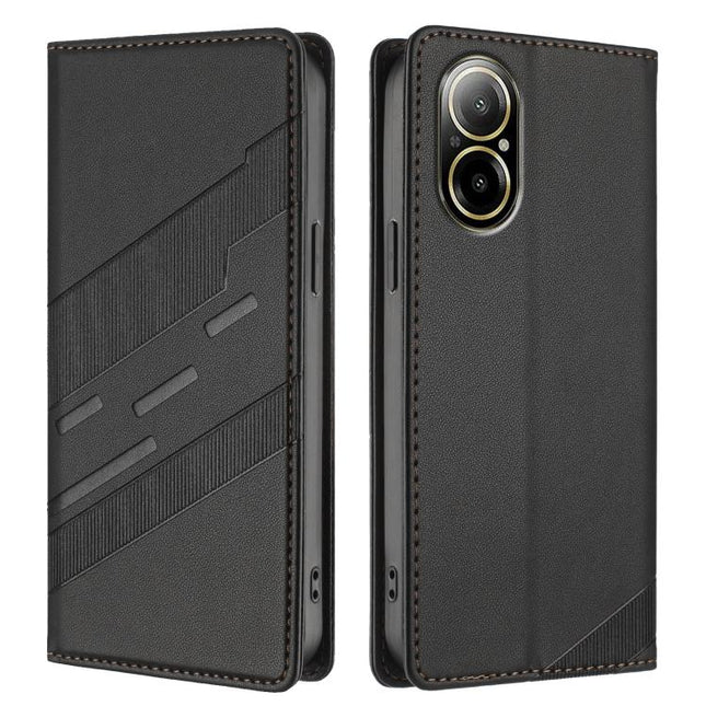Embossed Multi-functional Wallet Retro Leather Phone Case, For Realme C67 4G, For Realme 11 4G, For Realme GT5