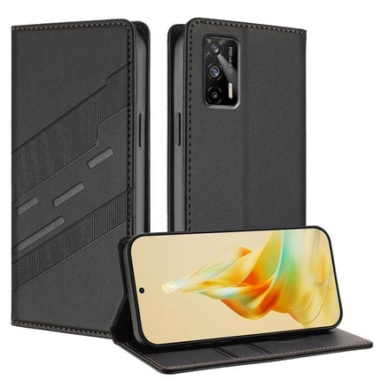 Embossed Multi-functional Wallet Retro Leather Phone Case, For Realme 8 5G, For Realme V11 5G, For Realme GT 5G