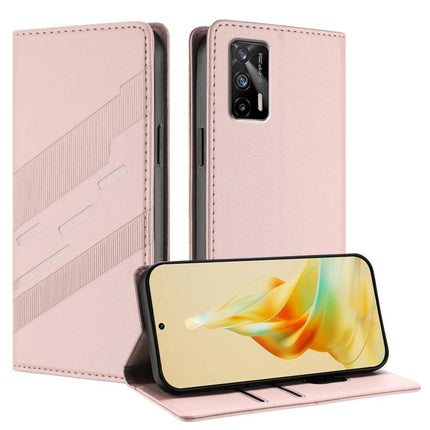 Embossed Multi-functional Wallet Retro Leather Phone Case, For Realme 8 5G, For Realme V11 5G, For Realme GT 5G
