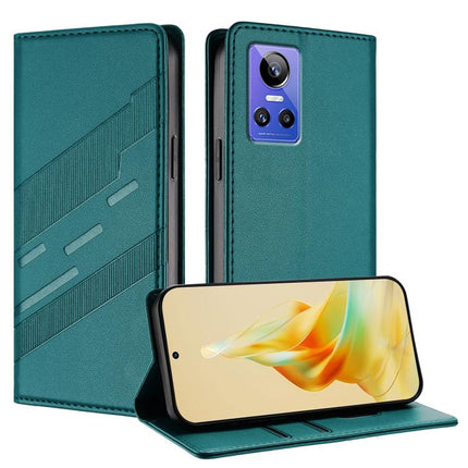 Embossed Multi-functional Wallet Retro Leather Phone Case, For Realme V23, For Realme GT Neo3, For Realme 9 Pro+