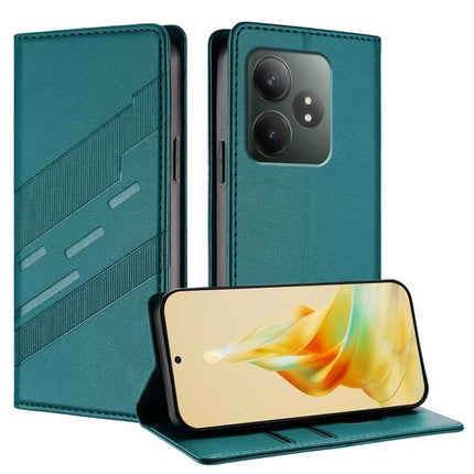 Embossed Multi-functional Wallet Retro Leather Phone Case, For Realme 12 4G, For Realme C63 4G, For Realme GT Neo6