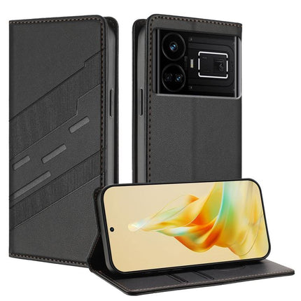 Embossed Multi-functional Wallet Retro Leather Phone Case, For Realme C67 4G, For Realme 11 4G, For Realme GT5
