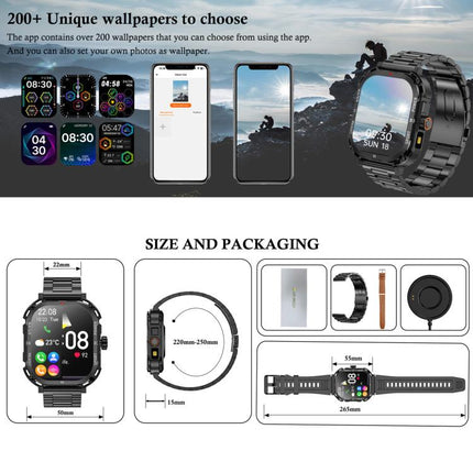 LF37 2.1 inch BT Call Smart Watch, Support Blood Oxygen / Heart Rate / Female Menstrual