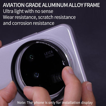 JSR Aluminum Camera Lens Adapter Ring for Phone Case, For Xiaomi 15 Ultra Gilded Gray