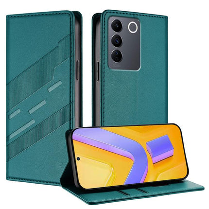 Embossed Multi-functional Wallet Retro Leather Phone Case, For vivo Y100 5G Global, For vivo V27 5G / V27 Pro 5G, For vivo V27e 4G Global