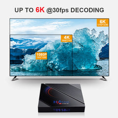 H96 Max 6K Ultra HD Smart TV-Box mit Fernbedienung, Android 10.0, Allwinner H616 Quad Core ARM Cortex-A53, 2 GB + 16 GB, TF-Karte / USB x 2 / AV / HDMI / WLAN, EU-Stecker, UK-Stecker, US-Stecker, AU-Stecker