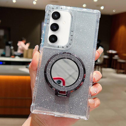 Mirror Holder Glitterr MagSafe Phone Case, For Samsung Galaxy S24 / S25, For Samsung Galaxy S24+ / S25+, For Samsung Galaxy S24 Ultra / S25 Ultra, For Samsung Galaxy S23 FE, For Samsung Galaxy S23 Ultra, For Samsung Galaxy S23+