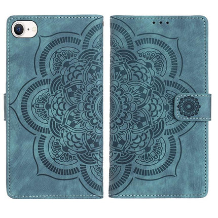 Mandala Embossed Retro Frosted Leather Phone Case, For iPhone 14 Pro Max, For iPhone 7 / 8 / SE 2022, For iPhone 13 Pro Max, For iPhone 13 Pro