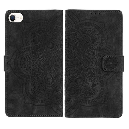 Mandala Embossed Retro Frosted Leather Phone Case, For iPhone 14 Pro Max, For iPhone 7 / 8 / SE 2022, For iPhone 13 Pro Max, For iPhone 13 Pro