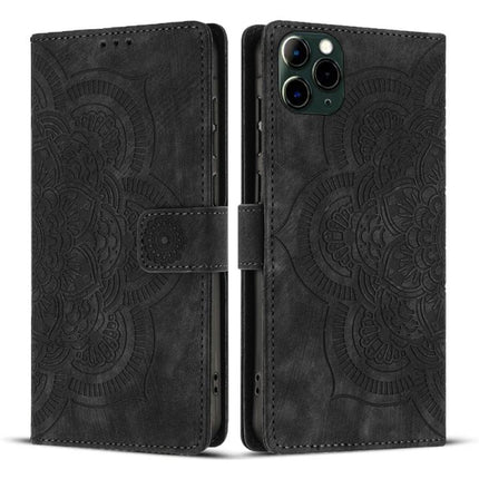 Mandala Embossed Retro Frosted Leather Phone Case, For iPhone 11, For iPhone 11 Pro, For iPhone X / XS, For iPhone XR