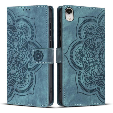 Mandala Embossed Retro Frosted Leather Phone Case, For iPhone 11, For iPhone 11 Pro, For iPhone X / XS, For iPhone XR