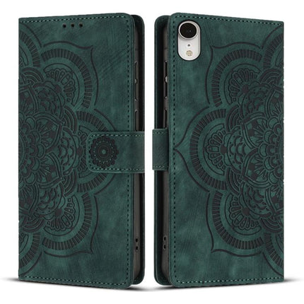 Mandala Embossed Retro Frosted Leather Phone Case, For iPhone 11, For iPhone 11 Pro, For iPhone X / XS, For iPhone XR
