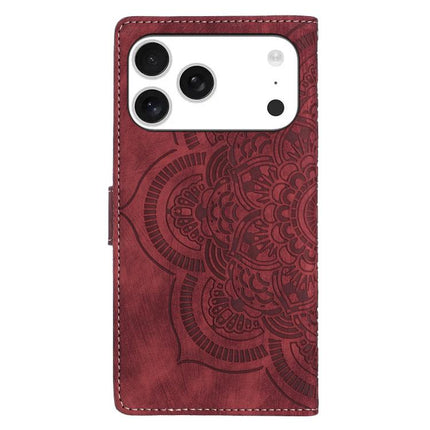 Mandala Embossed Retro Frosted Leather Phone Case, For iPhone 17 Pro Max, For iPhone 17 Pro, For iPhone 17, For iPhone Air