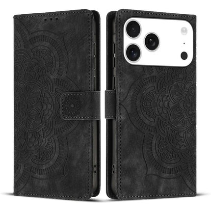 Mandala Embossed Retro Frosted Leather Phone Case, For iPhone 17 Pro Max, For iPhone 17 Pro, For iPhone 17, For iPhone Air