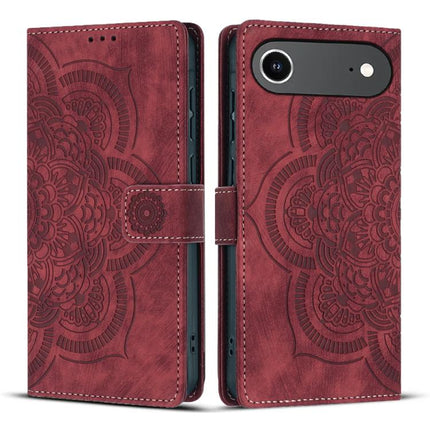 Mandala Embossed Retro Frosted Leather Phone Case, For iPhone 17 Pro Max, For iPhone 17 Pro, For iPhone 17, For iPhone Air