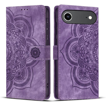 Mandala Embossed Retro Frosted Leather Phone Case, For iPhone 17 Pro Max, For iPhone 17 Pro, For iPhone 17, For iPhone Air