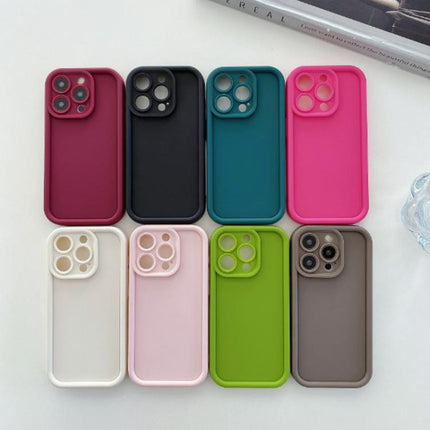 Shockproof Frame Frosted Precise Hole TPU Phone Case, For iPhone 14 Pro, For iPhone 14 Pro Max, For iPhone SE 2022 / 2020 / 8 / 7