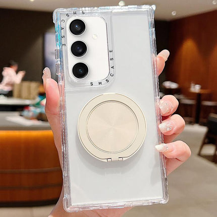 Dreamland Transparent MagSafe Holder Phone Case, For Samsung Galaxy S23 FE 5G, For Samsung Galaxy S23 Ultra 5G, For Samsung Galaxy S23+ 5G