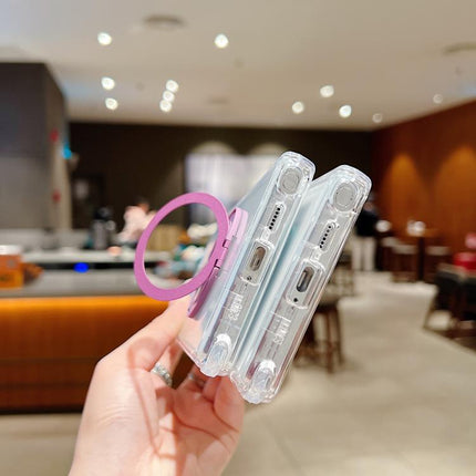 Dreamland Transparent MagSafe Holder Phone Case, For Samsung Galaxy S23 FE 5G, For Samsung Galaxy S23 Ultra 5G, For Samsung Galaxy S23+ 5G