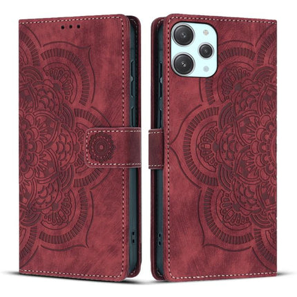 Mandala Embossed Retro Frosted Leather Phone Case, For Xiaomi 14T Pro, For Xiaomi 14T, For Xiaomi Poco M6 Pro 5G / Redmi 12, For Xiaomi 13T / 13T Pro