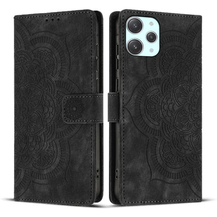 Mandala Embossed Retro Frosted Leather Phone Case, For Xiaomi 14T Pro, For Xiaomi 14T, For Xiaomi Poco M6 Pro 5G / Redmi 12, For Xiaomi 13T / 13T Pro