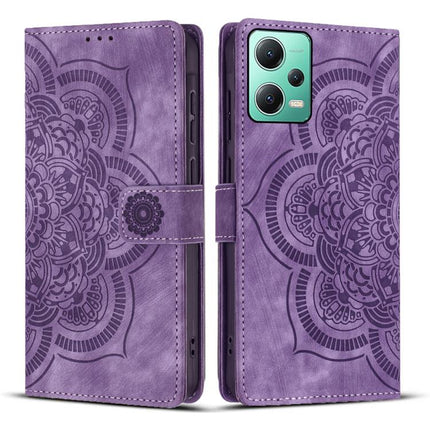 Mandala Embossed Retro Frosted Leather Phone Case, For Xiaomi Poco X5 Pro, For Xiaomi Poco X5 / Redmi Note 12 5G