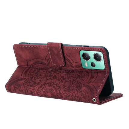 Mandala Embossed Retro Frosted Leather Phone Case, For Xiaomi Poco X5 Pro, For Xiaomi Poco X5 / Redmi Note 12 5G