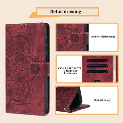 Mandala Embossed Retro Frosted Leather Phone Case, For Xiaomi Poco X5 Pro, For Xiaomi Poco X5 / Redmi Note 12 5G