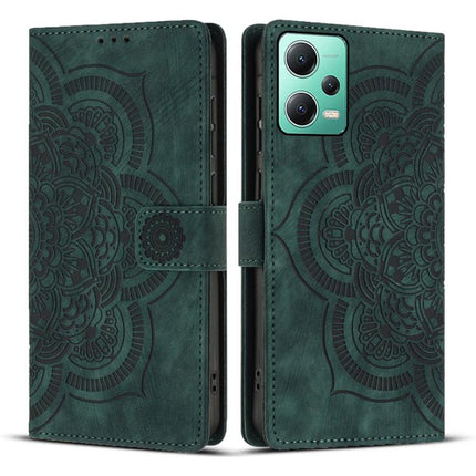 Mandala Embossed Retro Frosted Leather Phone Case, For Xiaomi Poco X5 Pro, For Xiaomi Poco X5 / Redmi Note 12 5G
