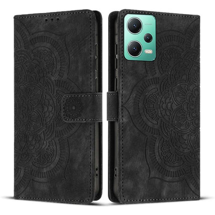 Mandala Embossed Retro Frosted Leather Phone Case, For Xiaomi Poco X5 Pro, For Xiaomi Poco X5 / Redmi Note 12 5G