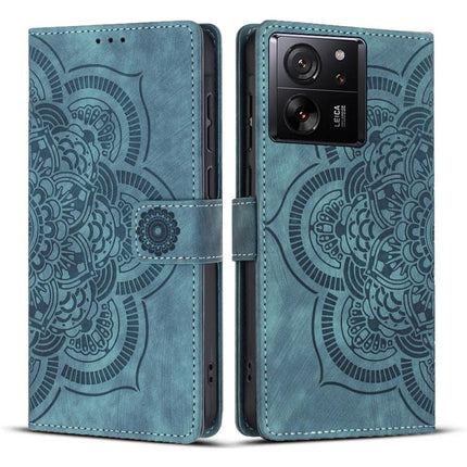Mandala Embossed Retro Frosted Leather Phone Case, For Xiaomi 14T Pro, For Xiaomi 14T, For Xiaomi Poco M6 Pro 5G / Redmi 12, For Xiaomi 13T / 13T Pro