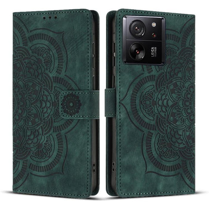 Mandala Embossed Retro Frosted Leather Phone Case, For Xiaomi 14T Pro, For Xiaomi 14T, For Xiaomi Poco M6 Pro 5G / Redmi 12, For Xiaomi 13T / 13T Pro