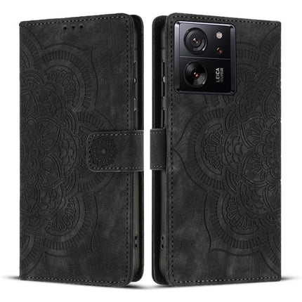 Mandala Embossed Retro Frosted Leather Phone Case, For Xiaomi 14T Pro, For Xiaomi 14T, For Xiaomi Poco M6 Pro 5G / Redmi 12, For Xiaomi 13T / 13T Pro
