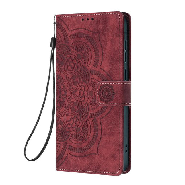 Mandala Embossed Retro Frosted Leather Phone Case, For Xiaomi 14T Pro, For Xiaomi 14T, For Xiaomi Poco M6 Pro 5G / Redmi 12, For Xiaomi 13T / 13T Pro