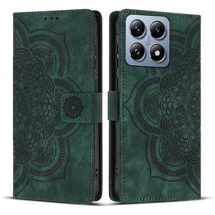 Mandala Embossed Retro Frosted Leather Phone Case, For Xiaomi 14T Pro, For Xiaomi 14T, For Xiaomi Poco M6 Pro 5G / Redmi 12, For Xiaomi 13T / 13T Pro
