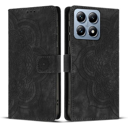 Mandala Embossed Retro Frosted Leather Phone Case, For Xiaomi 14T Pro, For Xiaomi 14T, For Xiaomi Poco M6 Pro 5G / Redmi 12, For Xiaomi 13T / 13T Pro