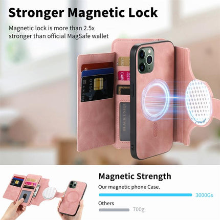 Ring Zipper Wallet RFID Blocking MagSafe Leather Phone Case, For iPhone 11 Pro Max, For iPhone 11, For iPhone 11 Pro